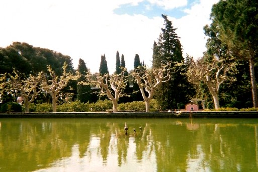Imagen del lago y alrededores del hotel Termes de Montbrió