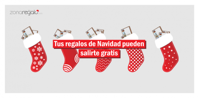 calcentines sobre fondo gris para promocionar el sorteo de tres compras de regalos de navidad gratuitas