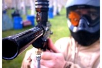Partida de paintball de 200 bolas