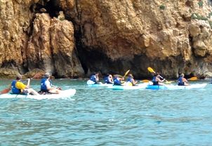 Open-kayak ruta de 2 horas en Vilanova i la Geltrú
