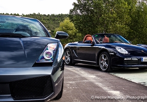 TRIO de coches: Ferrari 360, Lamborghini y Porsche