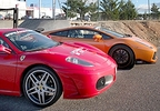 DÚO de coches en carretera 11km en Ferrari y 11 km en Lamborghini